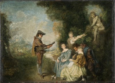 The Love Lesson by Jean Antoine Watteau